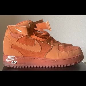 Brown Nike Air Force 1 Suede High-top Sneakers